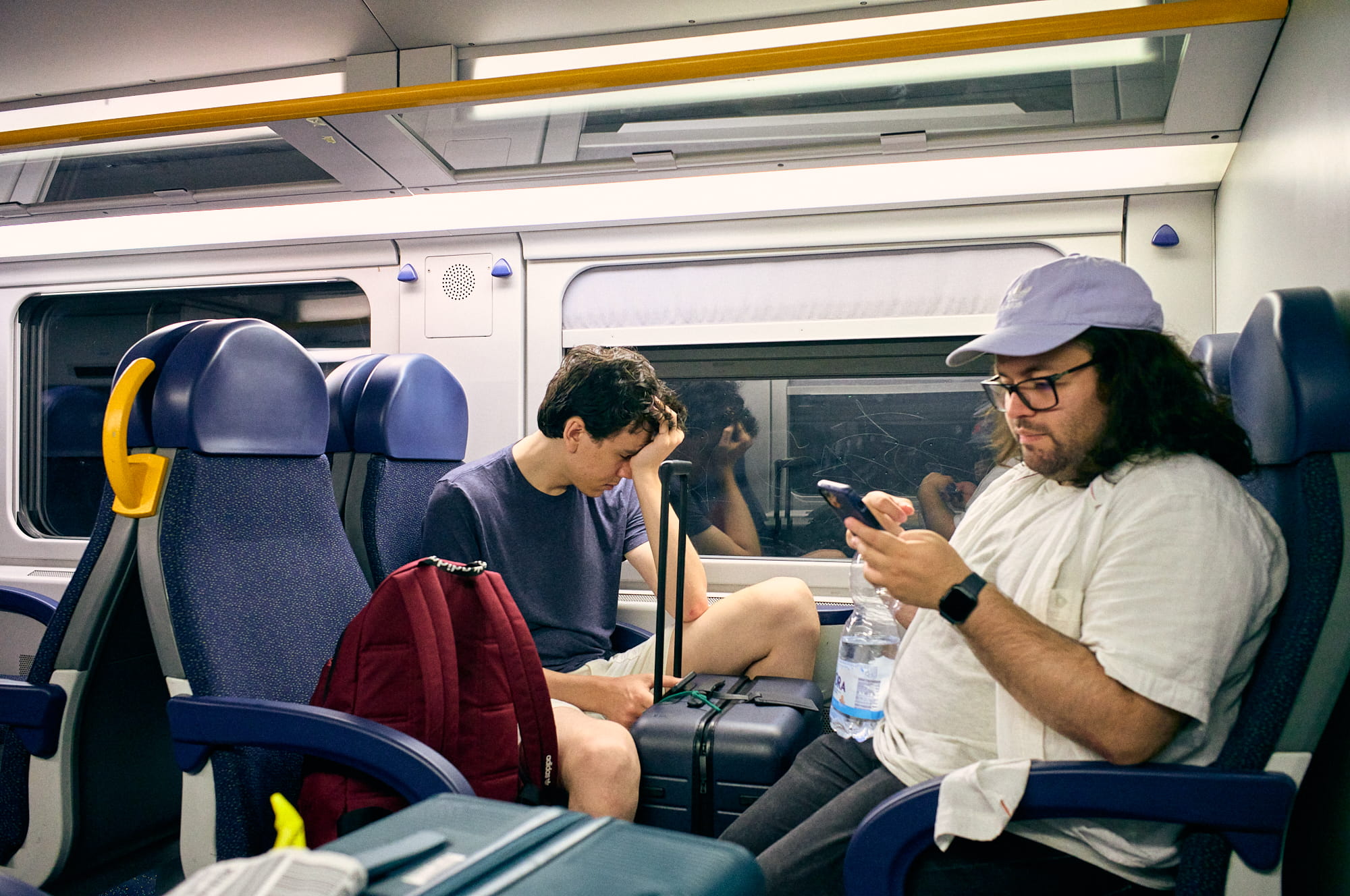 Wouldn&rsquo;t be a European trip without a ton of suitcases on a commuter train